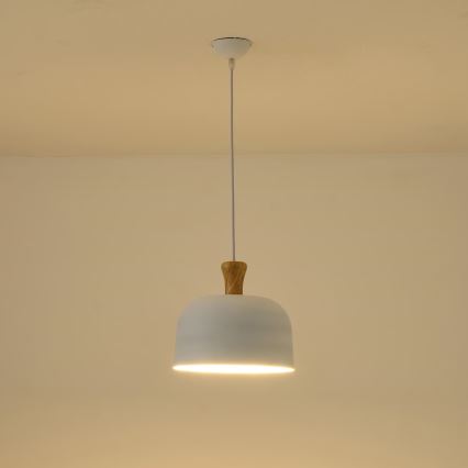 Lampadario a sospensione con filo 1xE27/15W/230V bianco
