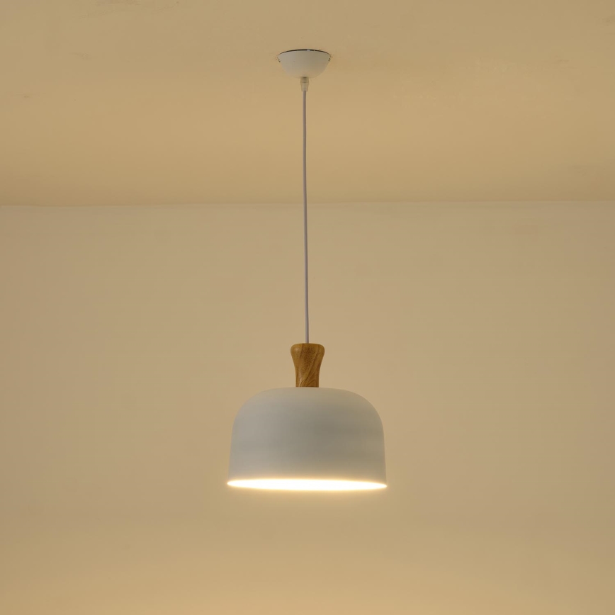 Lampadario a sospensione con filo 1xE27/15W/230V bianco