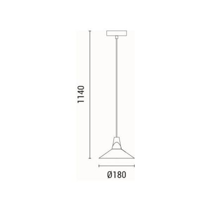 Lampadario a sospensione con filo 1xE27/15W/230V bianco