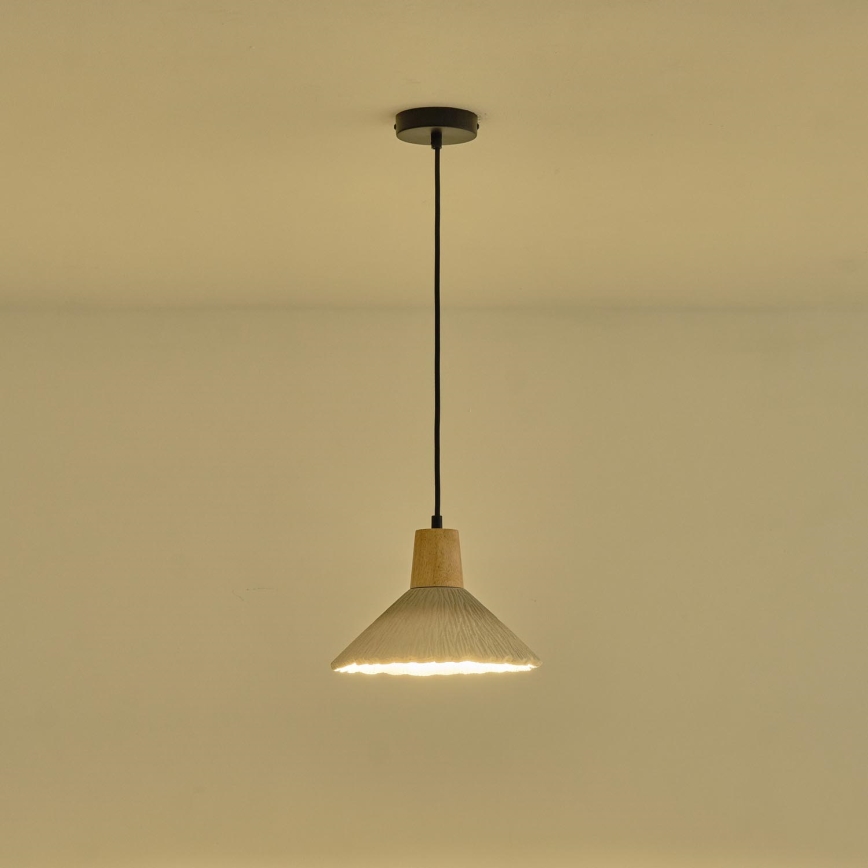 Lampadario a sospensione con filo 1xE27/15W/230V color crema