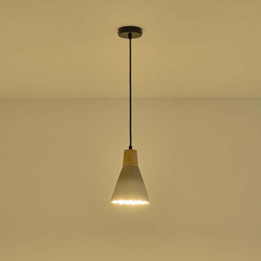 Lampadario a sospensione con filo 1xE27/15W/230V color crema