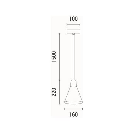 Lampadario a sospensione con filo 1xE27/15W/230V color crema