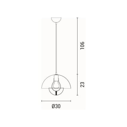 Lampadario a sospensione con filo 1xE27/15W/230V color crema