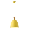 Lampadario a sospensione con filo 1xE27/15W/230V giallo