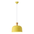 Lampadario a sospensione con filo 1xE27/15W/230V giallo