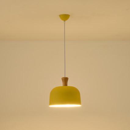 Lampadario a sospensione con filo 1xE27/15W/230V giallo