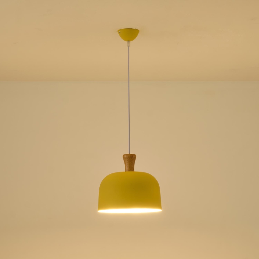 Lampadario a sospensione con filo 1xE27/15W/230V giallo
