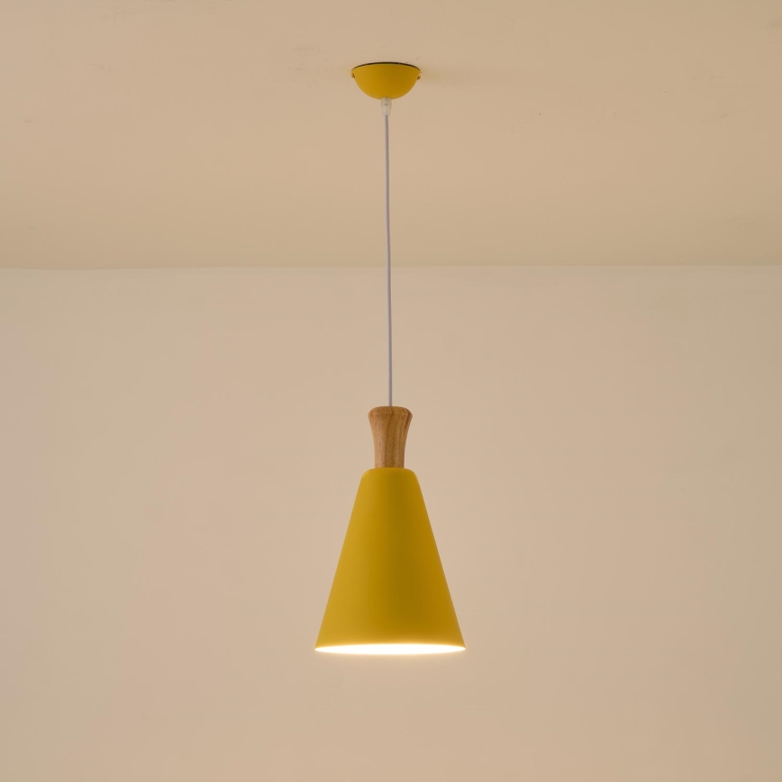 Lampadario a sospensione con filo 1xE27/15W/230V giallo