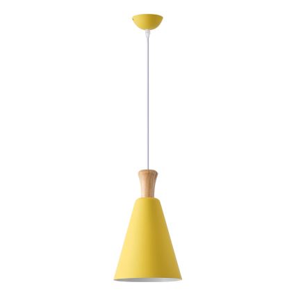 Lampadario a sospensione con filo 1xE27/15W/230V giallo