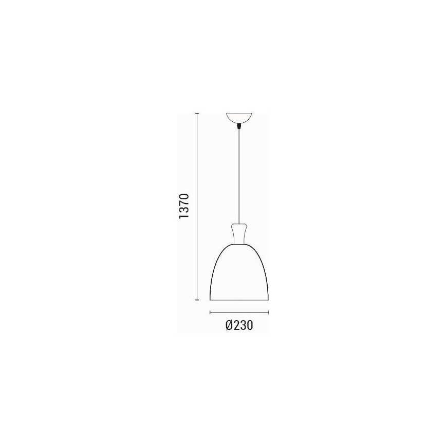 Lampadario a sospensione con filo 1xE27/15W/230V grigio diametro 23 cm