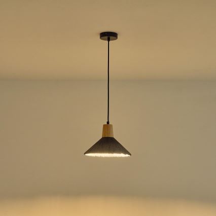 Lampadario a sospensione con filo 1xE27/15W/230V grigio