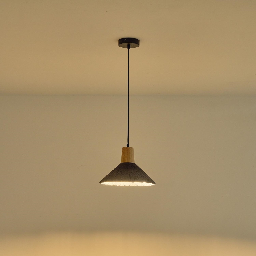 Lampadario a sospensione con filo 1xE27/15W/230V grigio