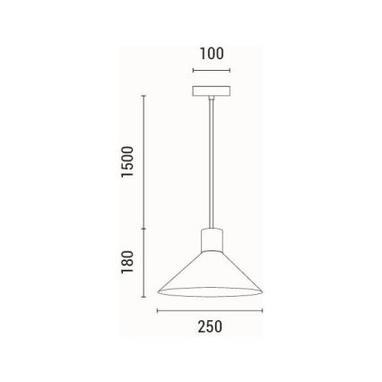 Lampadario a sospensione con filo 1xE27/15W/230V grigio