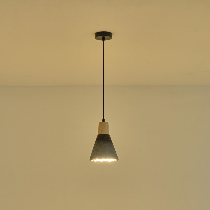 Lampadario a sospensione con filo 1xE27/15W/230V grigio