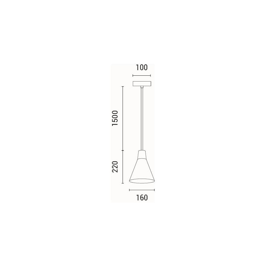 Lampadario a sospensione con filo 1xE27/15W/230V grigio