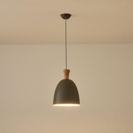 Lampadario a sospensione con filo 1xE27/15W/230V grigio
