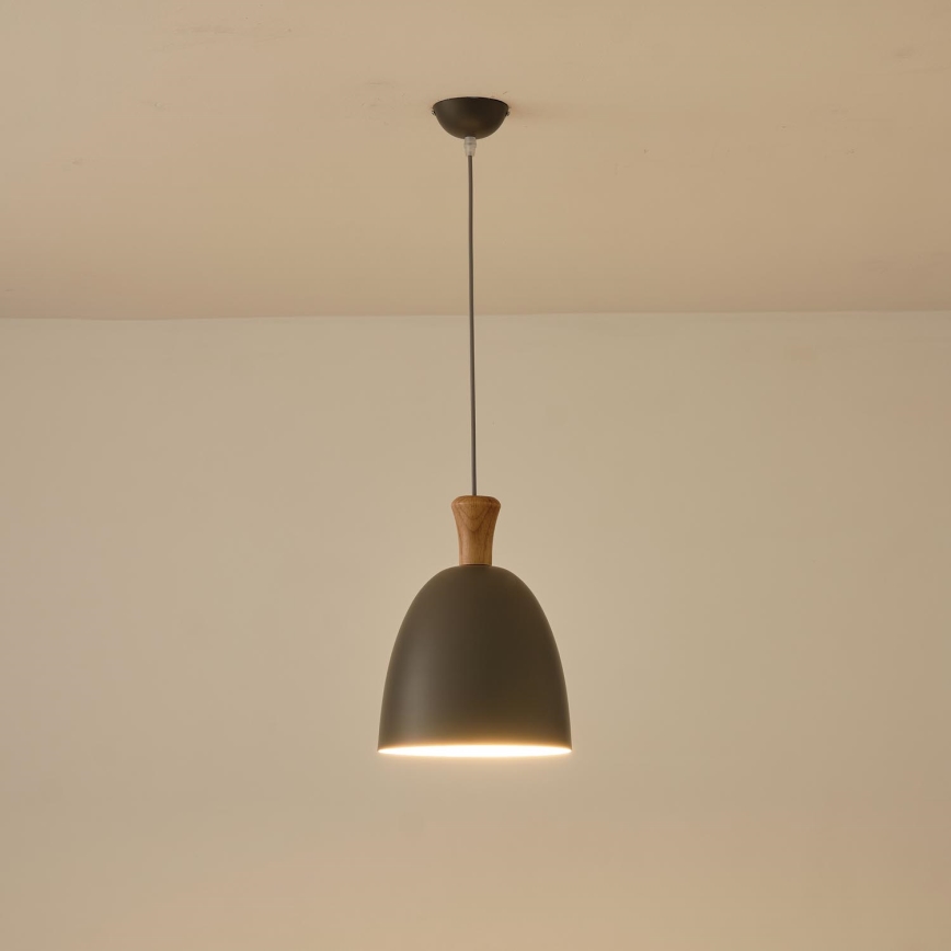 Lampadario a sospensione con filo 1xE27/15W/230V grigio