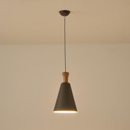 Lampadario a sospensione con filo 1xE27/15W/230V grigio