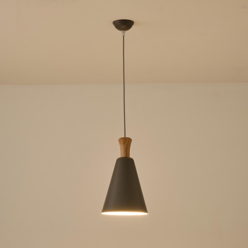 Lampadario a sospensione con filo 1xE27/15W/230V grigio