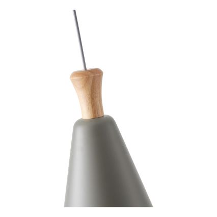 Lampadario a sospensione con filo 1xE27/15W/230V grigio