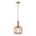 Lampadario a sospensione con filo 1xE27/15W/230V marrone diametro 20 cm
