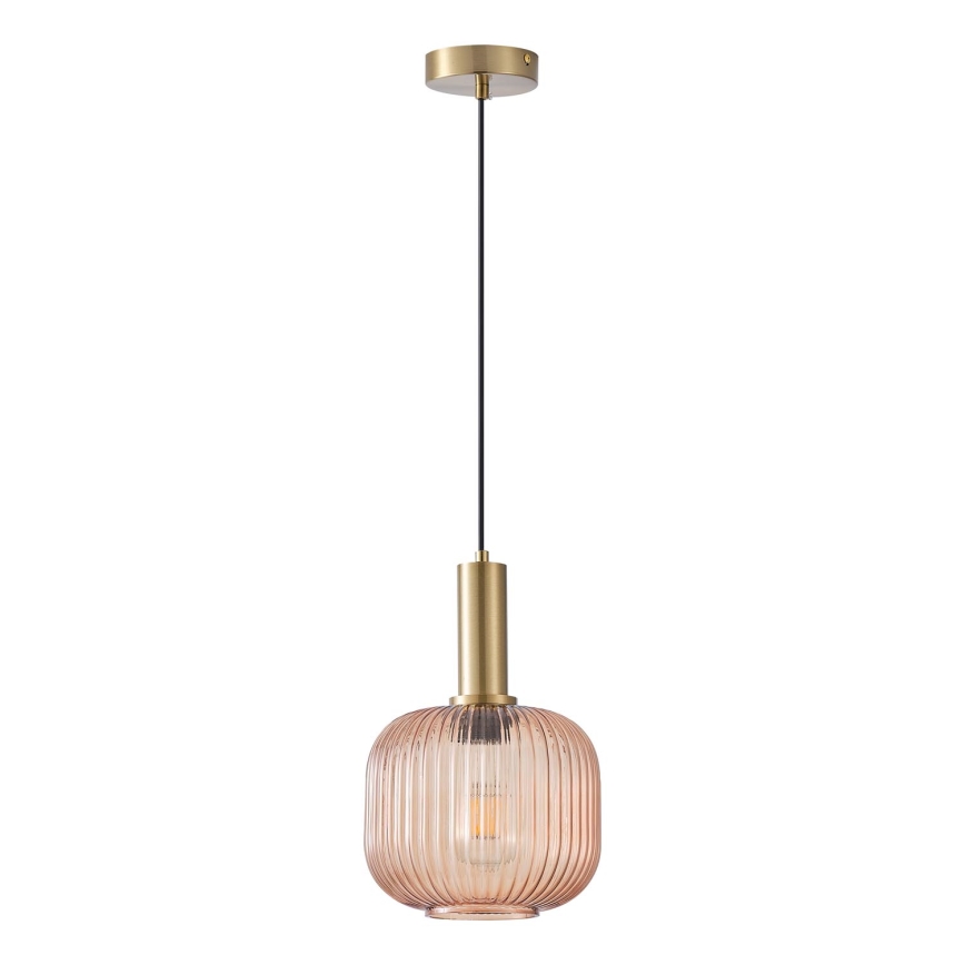Lampadario a sospensione con filo 1xE27/15W/230V marrone diametro 20 cm