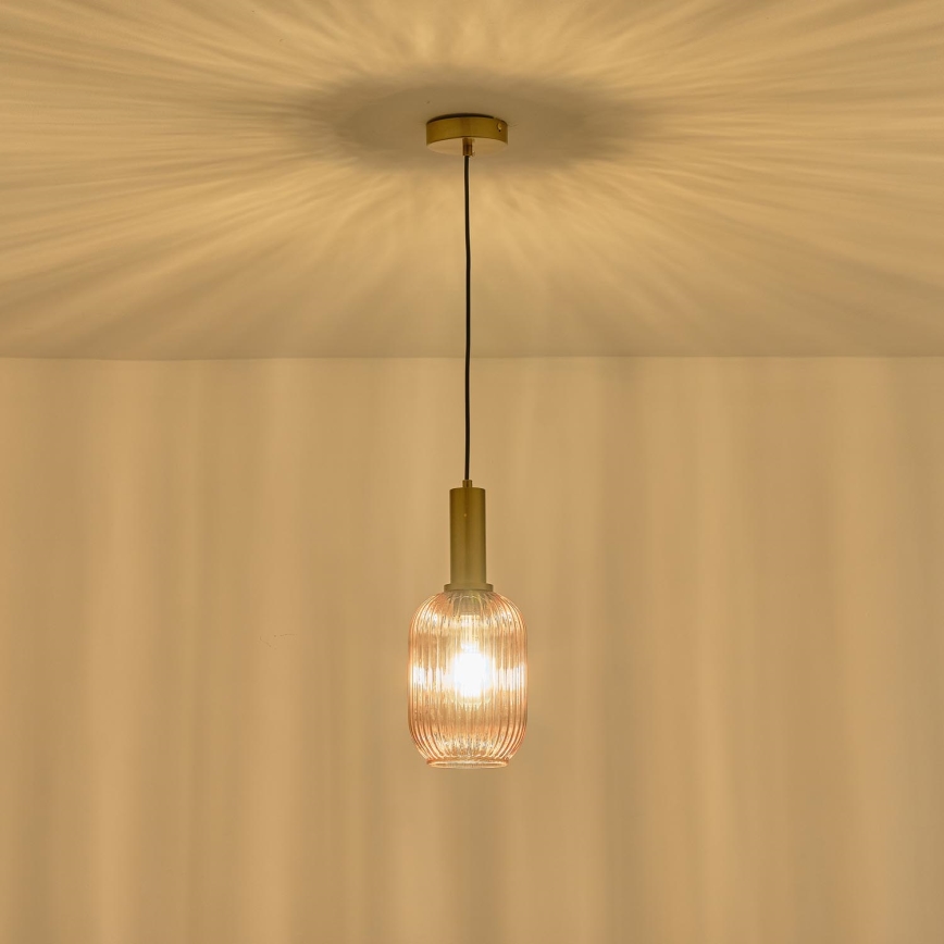 Lampadario a sospensione con filo 1xE27/15W/230V marrone pr. 13 cm