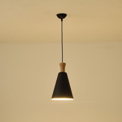 Lampadario a sospensione con filo 1xE27/15W/230V nero