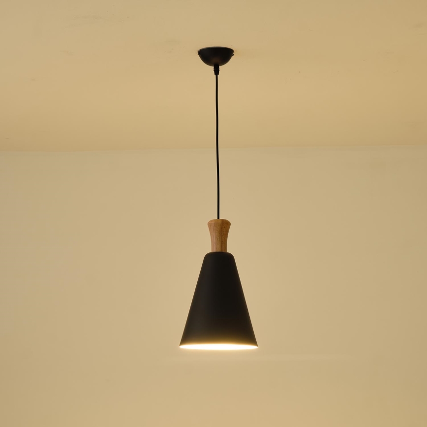 Lampadario a sospensione con filo 1xE27/15W/230V nero