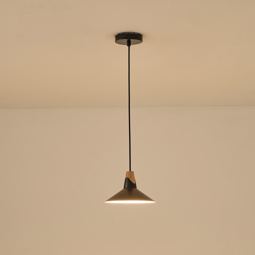 Lampadario a sospensione con filo 1xE27/15W/230V nero