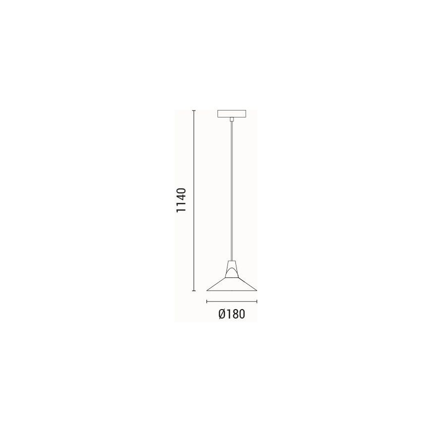Lampadario a sospensione con filo 1xE27/15W/230V nero