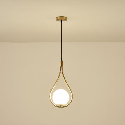 Lampadario a sospensione con filo 1xE27/15W/230V ottone