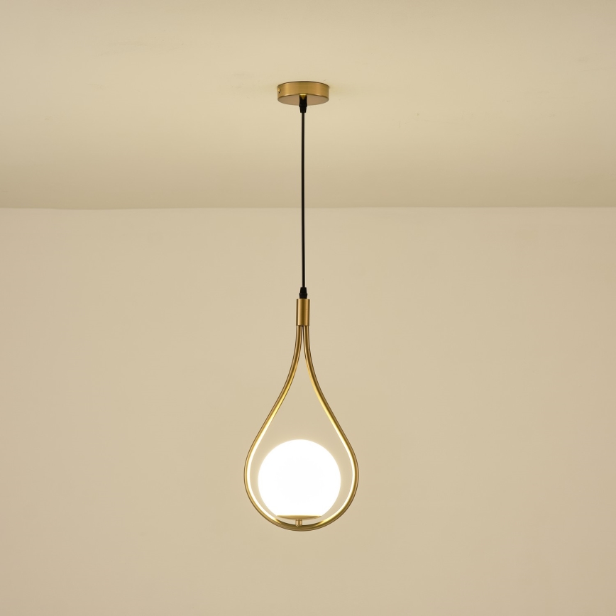 Lampadario a sospensione con filo 1xE27/15W/230V ottone