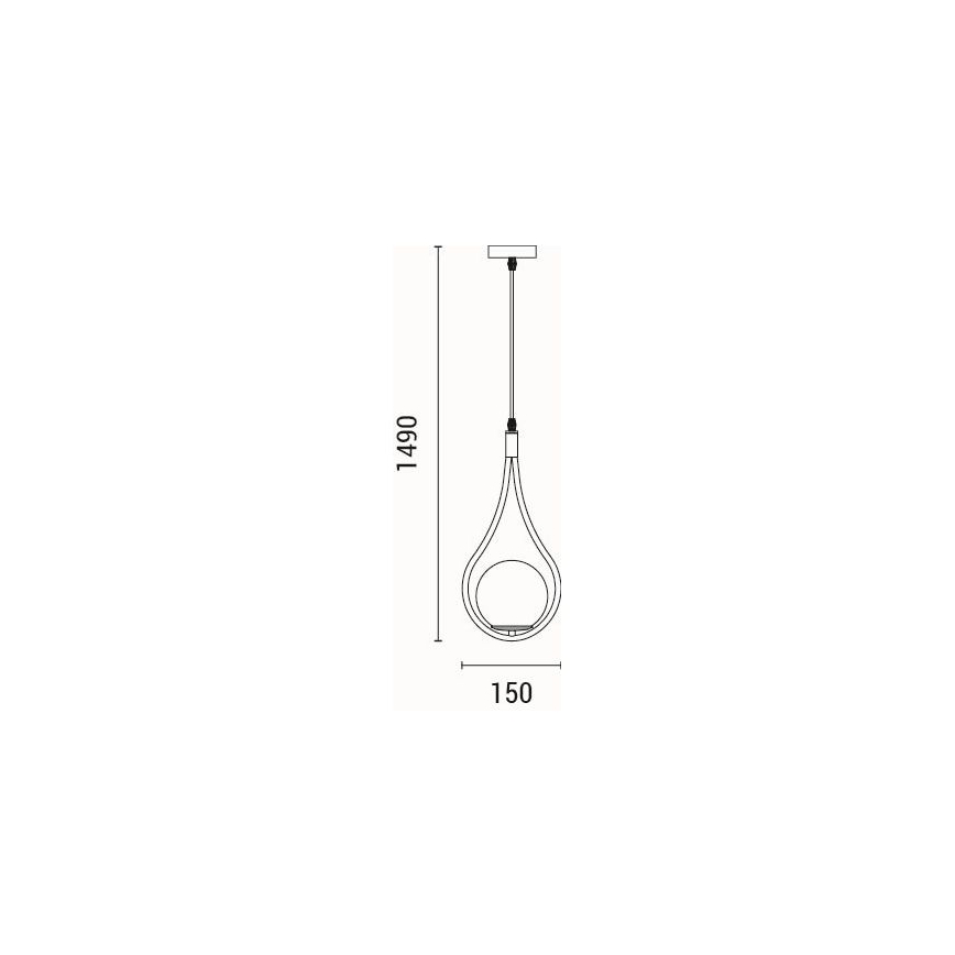 Lampadario a sospensione con filo 1xE27/15W/230V ottone
