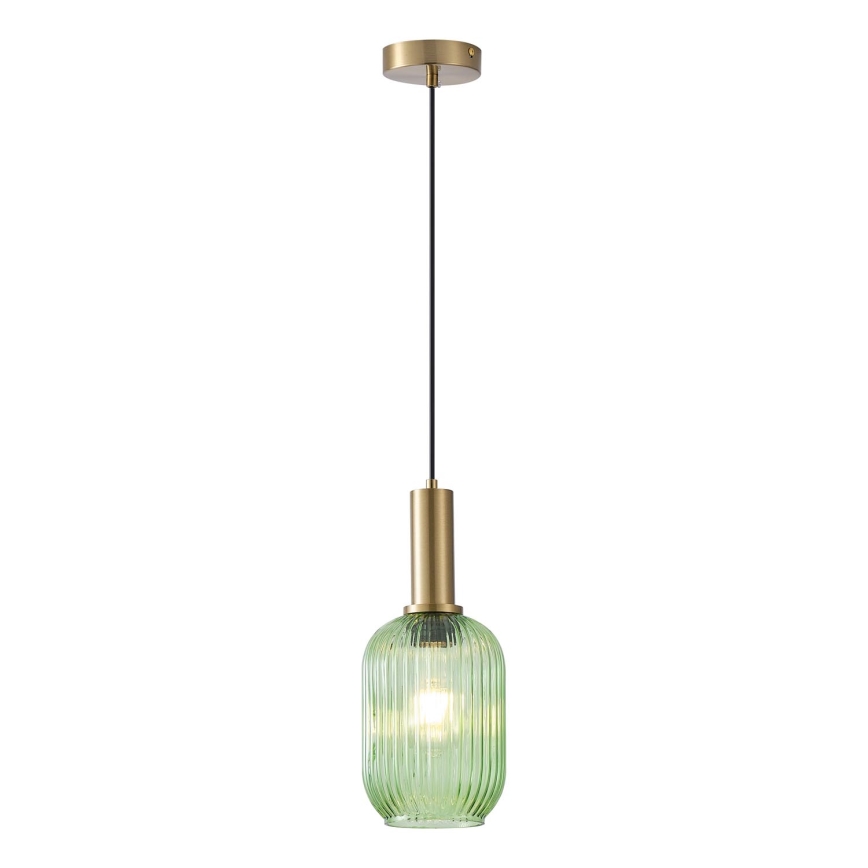 Lampadario a sospensione con filo 1xE27/15W/230V verde 13 cm