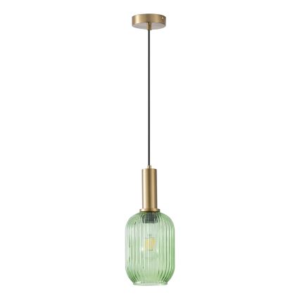Lampadario a sospensione con filo 1xE27/15W/230V verde 13 cm