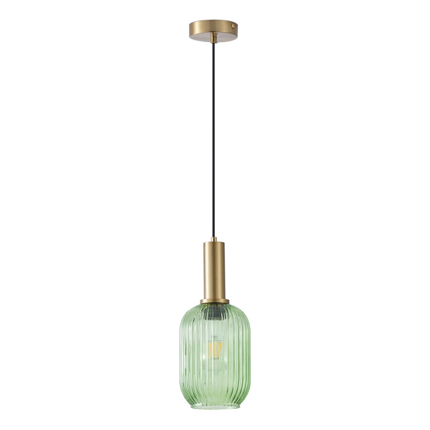 Lampadario a sospensione con filo 1xE27/15W/230V verde 13 cm