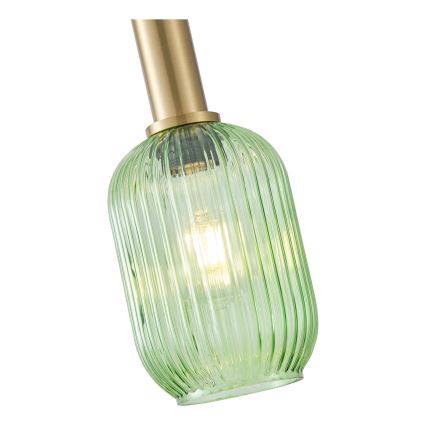 Lampadario a sospensione con filo 1xE27/15W/230V verde 13 cm