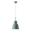 Lampadario a sospensione con filo 1xE27/15W/230V verde diametro 19,5 cm