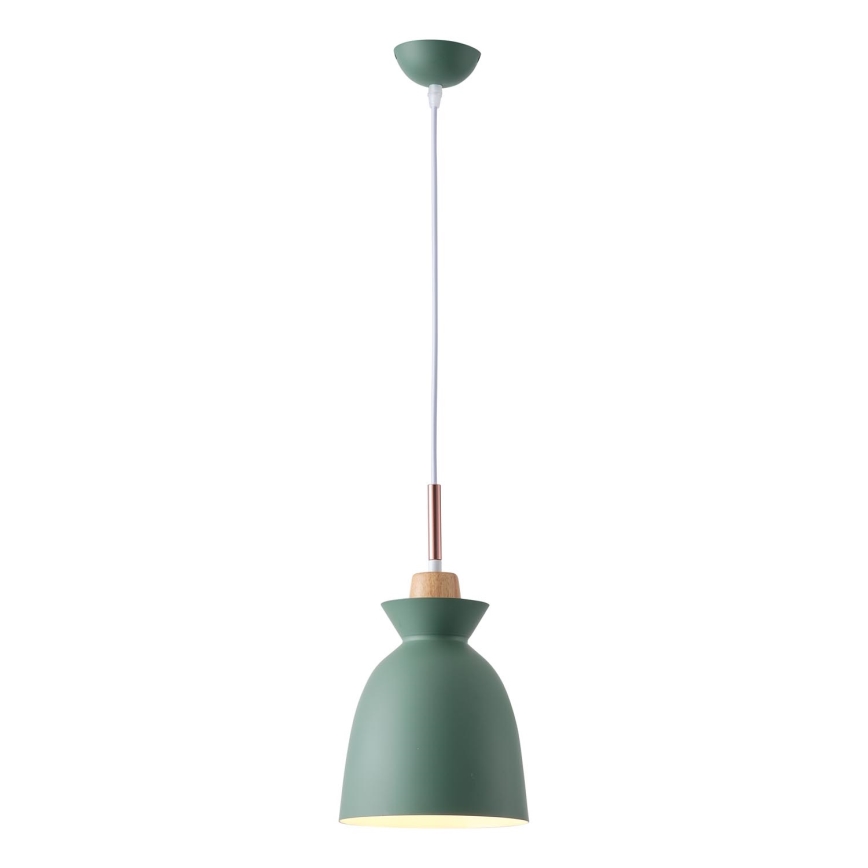 Lampadario a sospensione con filo 1xE27/15W/230V verde diametro 19,5 cm