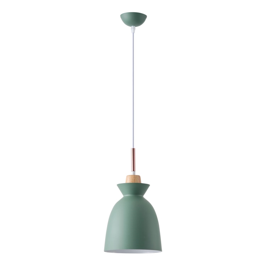 Lampadario a sospensione con filo 1xE27/15W/230V verde diametro 19,5 cm