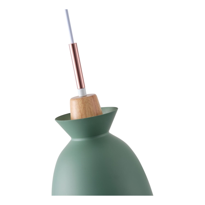 Lampadario a sospensione con filo 1xE27/15W/230V verde diametro 19,5 cm