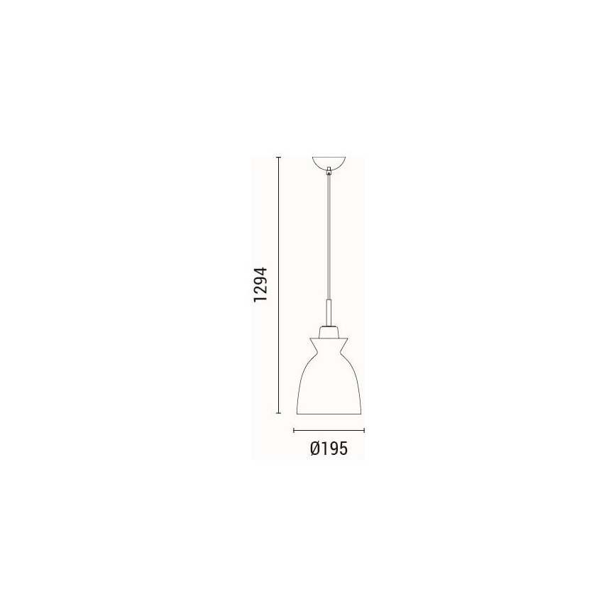 Lampadario a sospensione con filo 1xE27/15W/230V verde diametro 19,5 cm