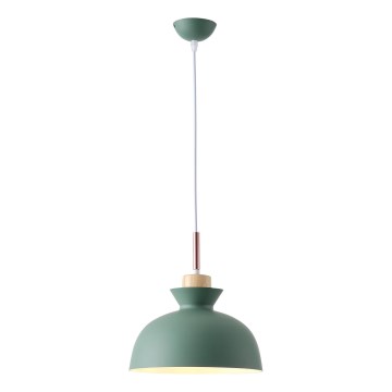 Lampadario a sospensione con filo 1xE27/15W/230V verde diametro 28 cm