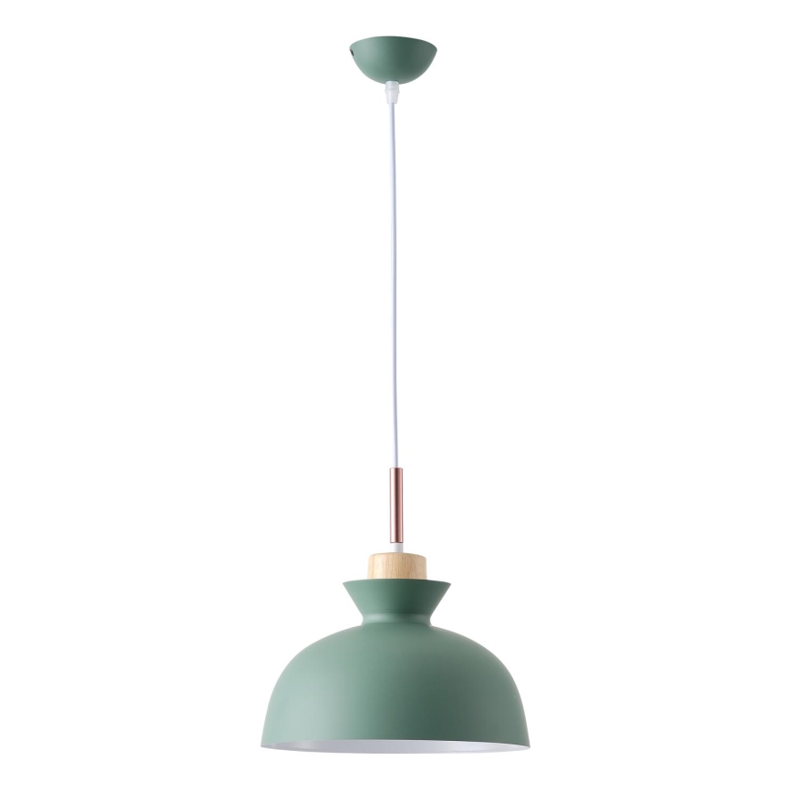 Lampadario a sospensione con filo 1xE27/15W/230V verde diametro 28 cm