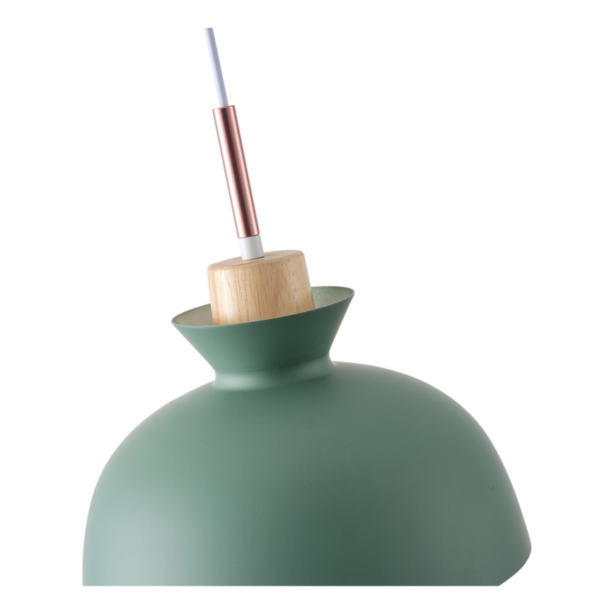 Lampadario a sospensione con filo 1xE27/15W/230V verde diametro 28 cm