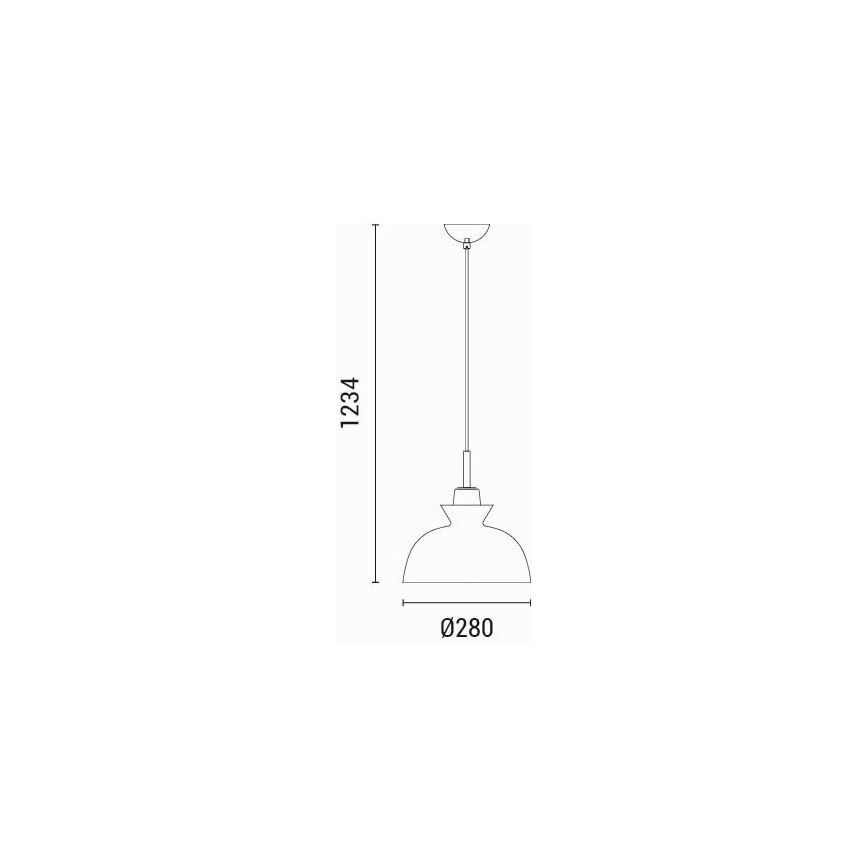 Lampadario a sospensione con filo 1xE27/15W/230V verde diametro 28 cm