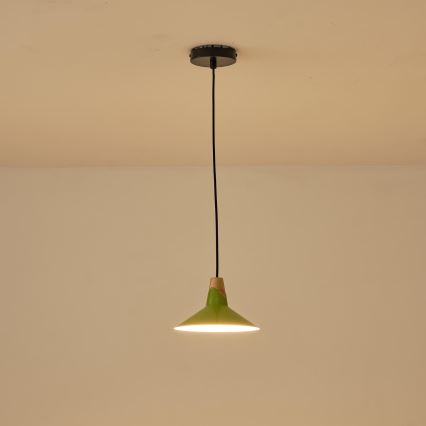 Lampadario a sospensione con filo 1xE27/15W/230V verde