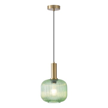 Lampadario a sospensione con filo 1xE27/15W/230V verde pr. 20 cm