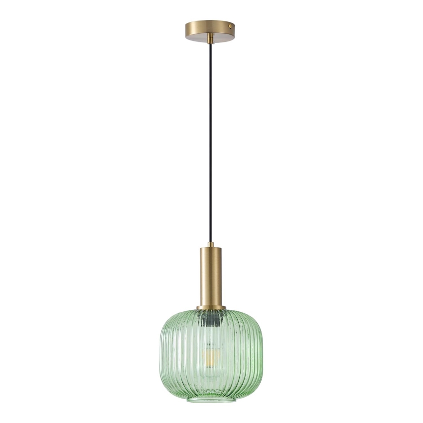 Lampadario a sospensione con filo 1xE27/15W/230V verde pr. 20 cm
